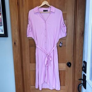 RD Style Light Pink Blouse with Crew Neck